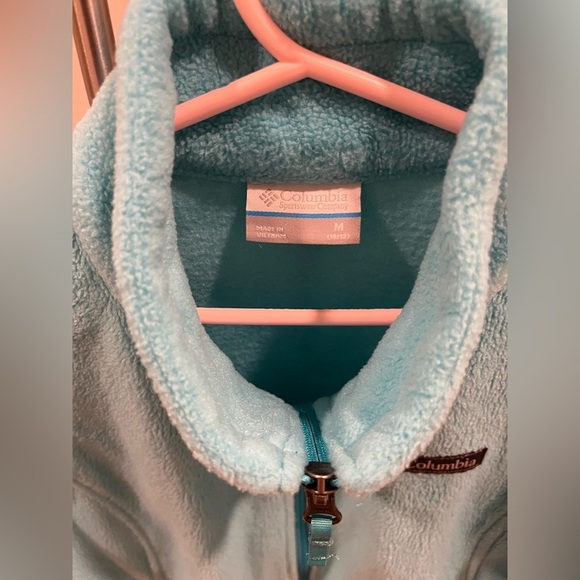 Columbia fleece girls vest size M (10/12) in teal - Picture 4 of 8